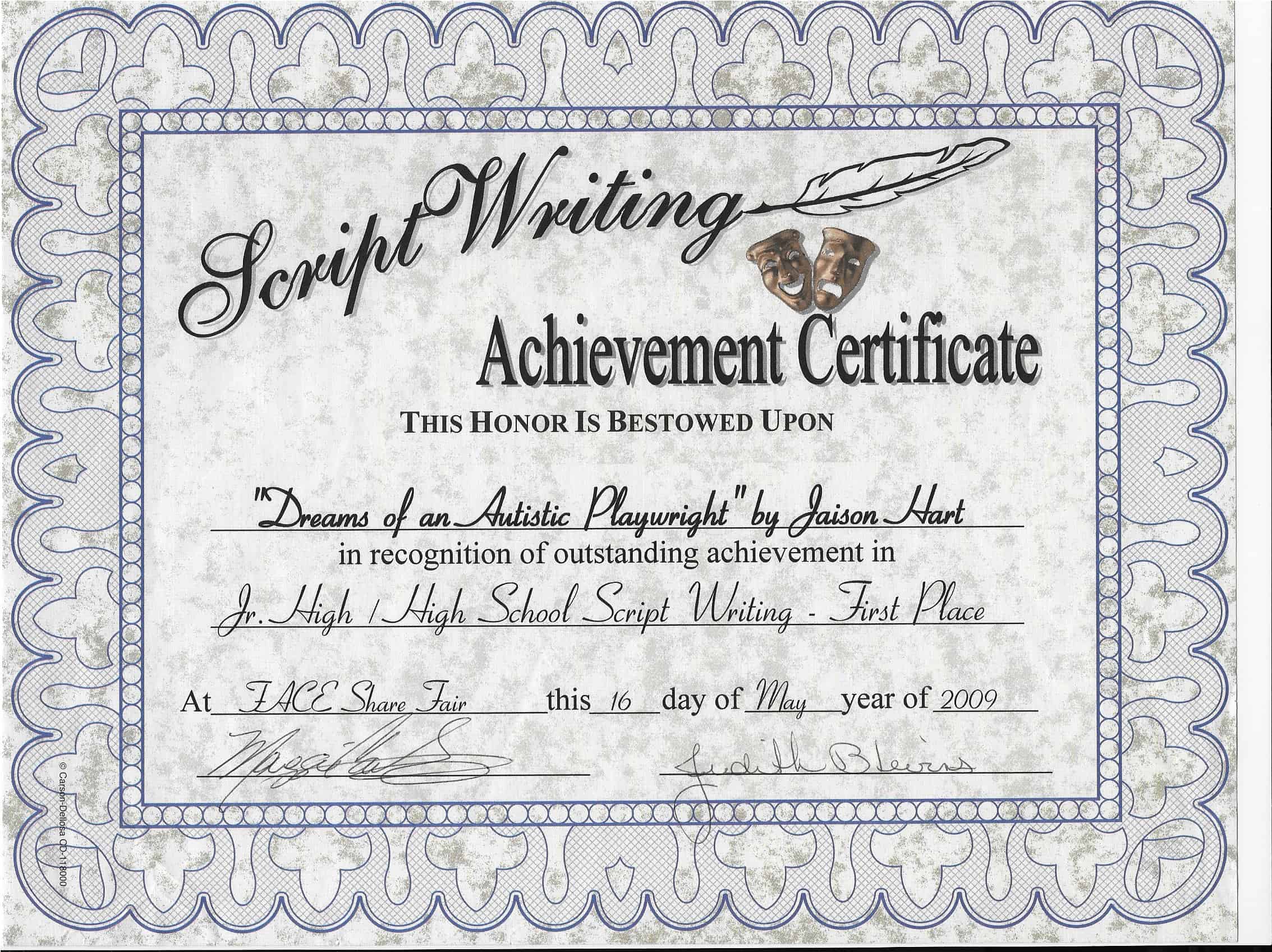 certificate_script writing